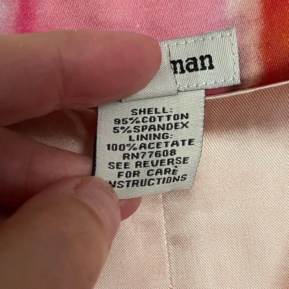 J. Peterman Front Zip Abstract Floral Dress Size 2 - Picture 8 of 9